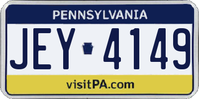PA license plate JEY4149
