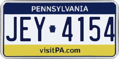 PA license plate JEY4154