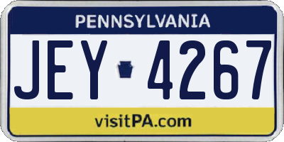 PA license plate JEY4267