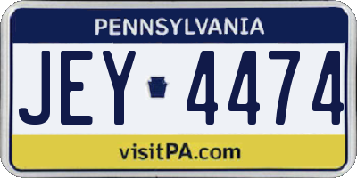 PA license plate JEY4474