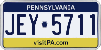 PA license plate JEY5711
