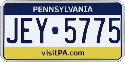 PA license plate JEY5775