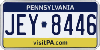 PA license plate JEY8446