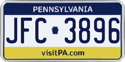 PA license plate JFC3896