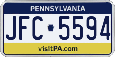 PA license plate JFC5594