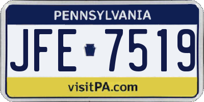PA license plate JFE7519