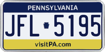 PA license plate JFL5195