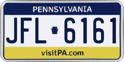 PA license plate JFL6161