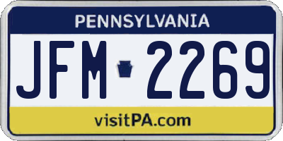 PA license plate JFM2269