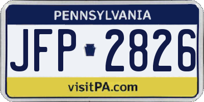 PA license plate JFP2826