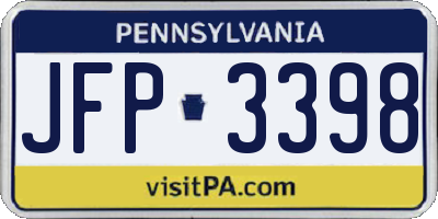 PA license plate JFP3398