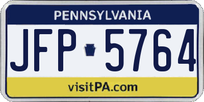 PA license plate JFP5764