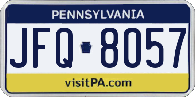 PA license plate JFQ8057