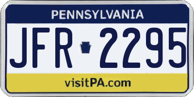 PA license plate JFR2295