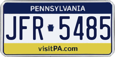 PA license plate JFR5485