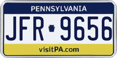 PA license plate JFR9656