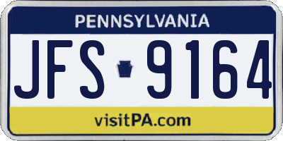 PA license plate JFS9164