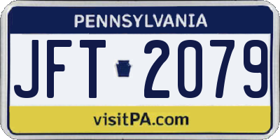 PA license plate JFT2079