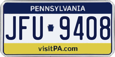 PA license plate JFU9408