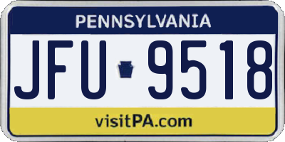 PA license plate JFU9518