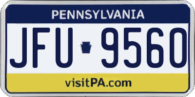 PA license plate JFU9560
