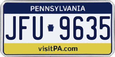PA license plate JFU9635