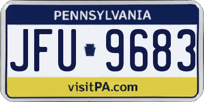 PA license plate JFU9683