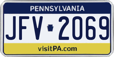 PA license plate JFV2069