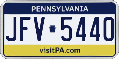 PA license plate JFV5440