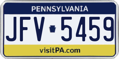 PA license plate JFV5459