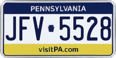 PA license plate JFV5528