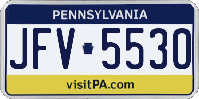 PA license plate JFV5530