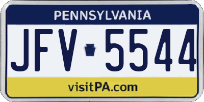PA license plate JFV5544