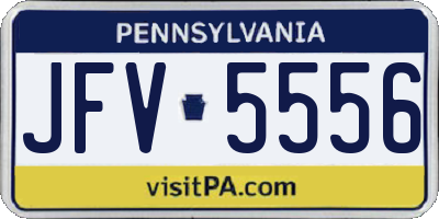 PA license plate JFV5556