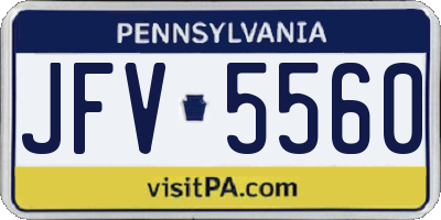 PA license plate JFV5560