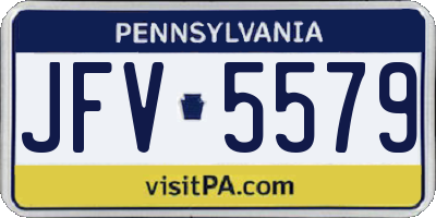 PA license plate JFV5579