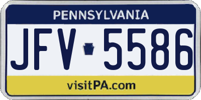 PA license plate JFV5586