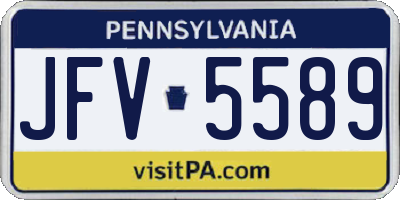 PA license plate JFV5589