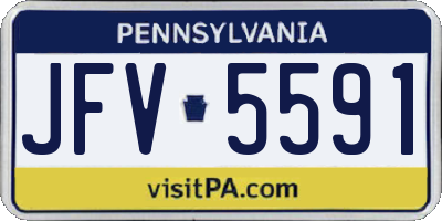 PA license plate JFV5591