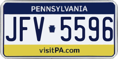 PA license plate JFV5596