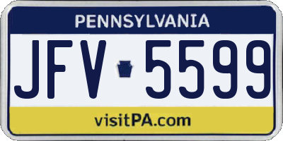 PA license plate JFV5599