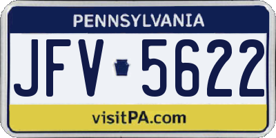 PA license plate JFV5622