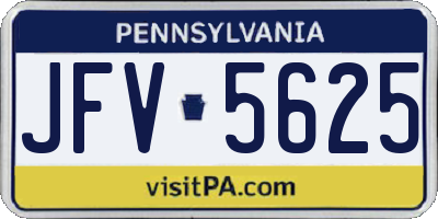 PA license plate JFV5625