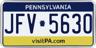 PA license plate JFV5630