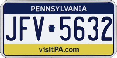 PA license plate JFV5632
