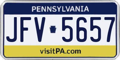 PA license plate JFV5657