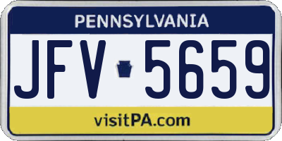 PA license plate JFV5659