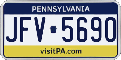 PA license plate JFV5690