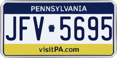 PA license plate JFV5695