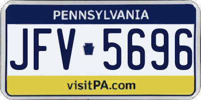 PA license plate JFV5696